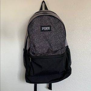 Grey and Black PINK brand backpack
